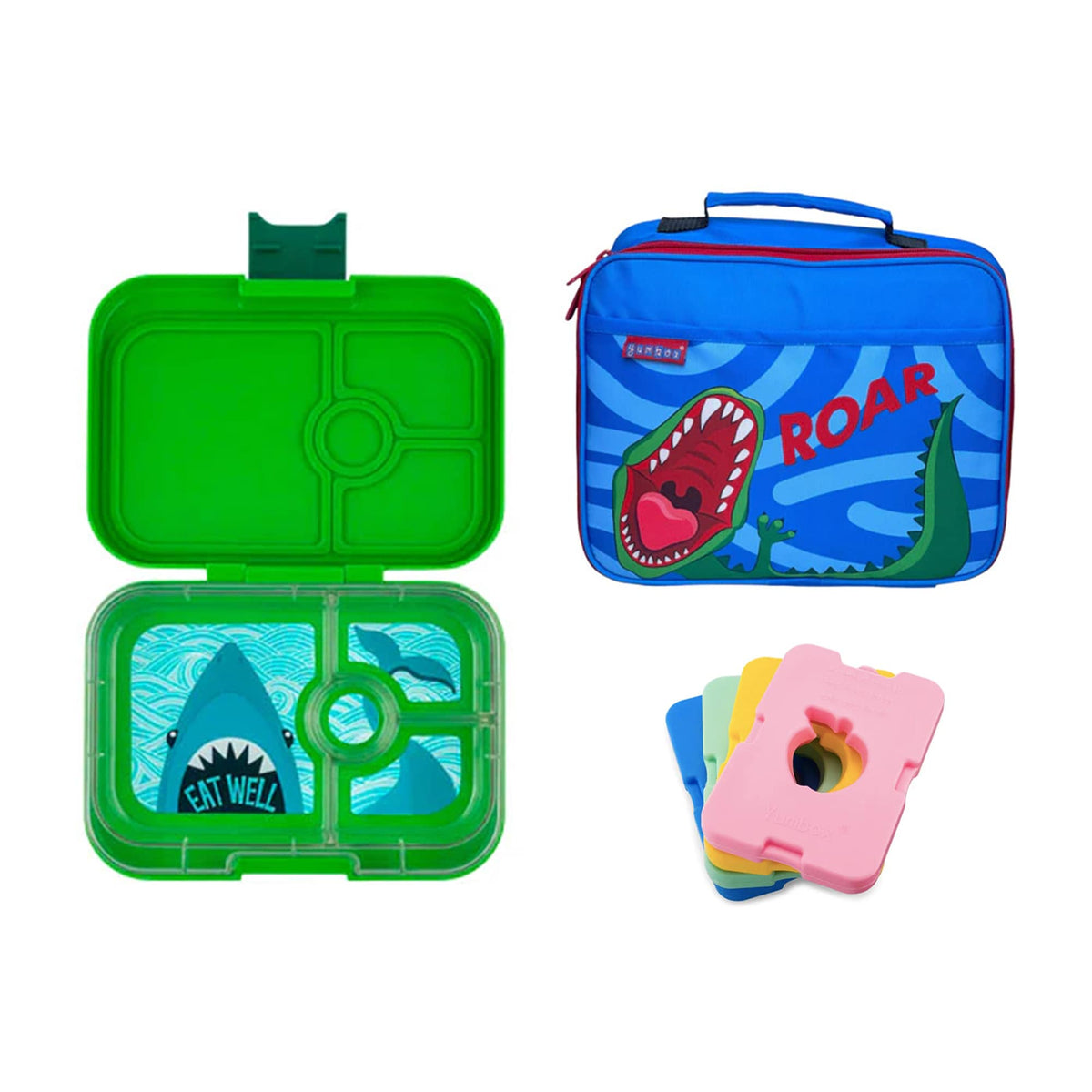 Yumbox Panino Bundle - Bento Lunch Box, Bag, Ice Pack