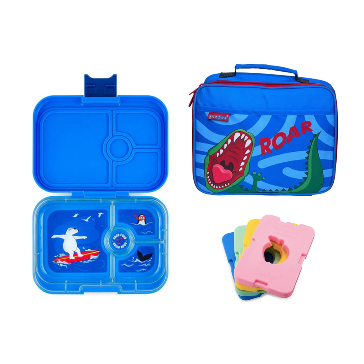 Yumbox Panino Bundle - Bento Lunch Box, Bag, Ice Pack