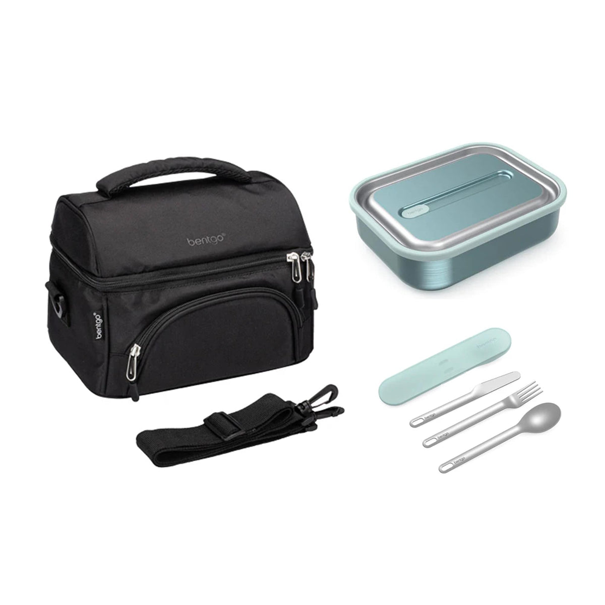 Bentgo Stainless Steel Bundle - Lunch Box, Bag &amp; Cutlery