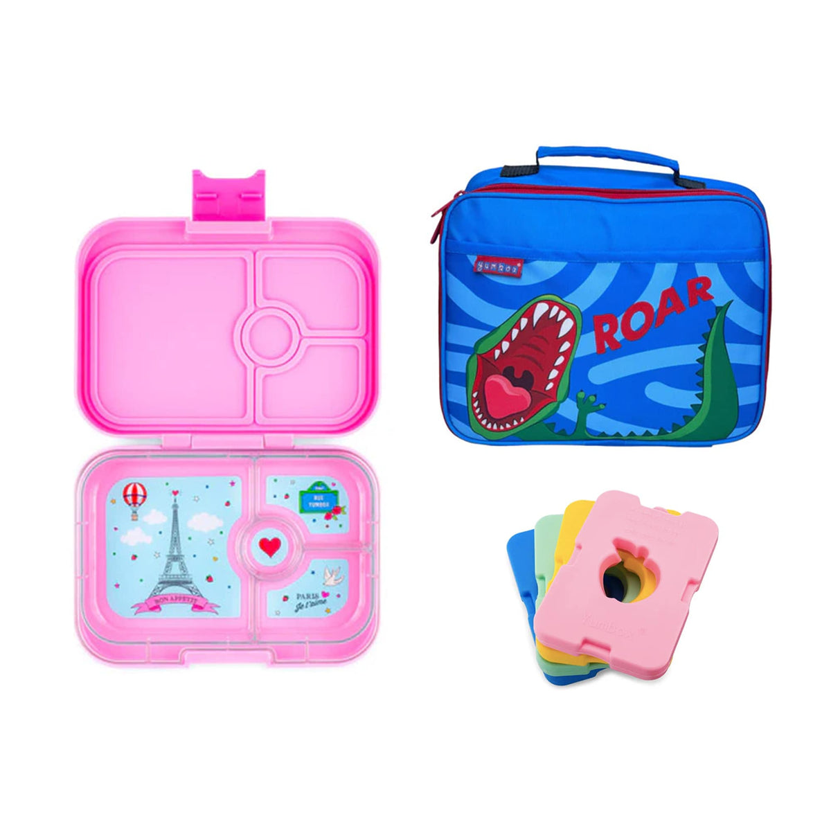 Yumbox Panino Bundle - Bento Lunch Box, Bag, Ice Pack