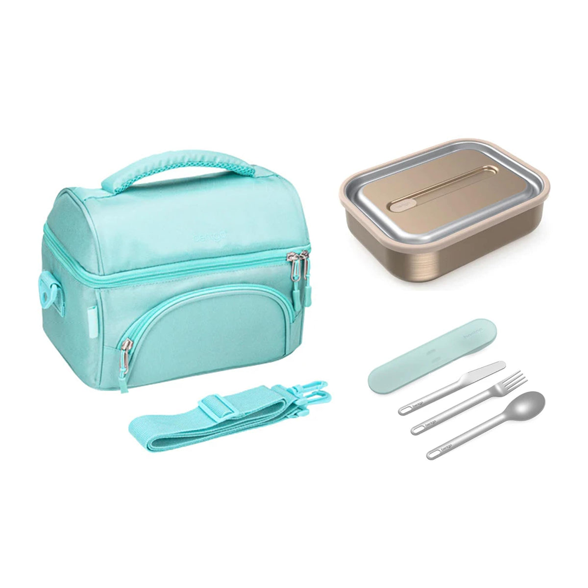 Bentgo Stainless Steel Bundle - Lunch Box, Bag &amp; Cutlery