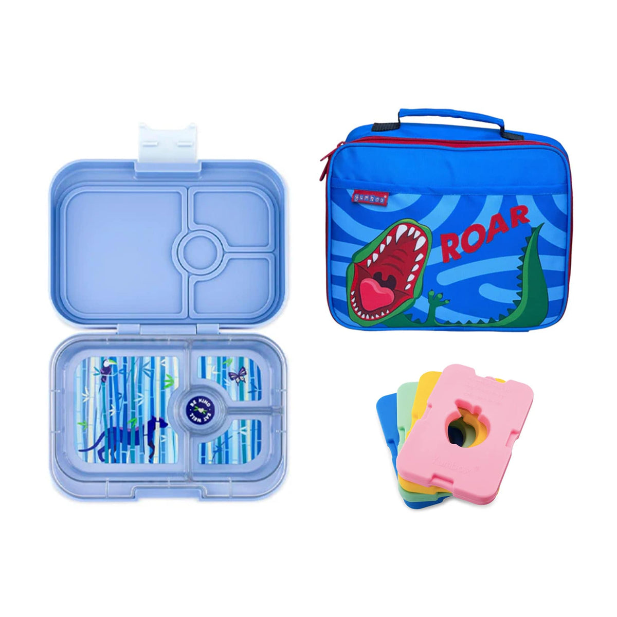 Yumbox Panino Bundle - Bento Lunch Box, Bag, Ice Pack