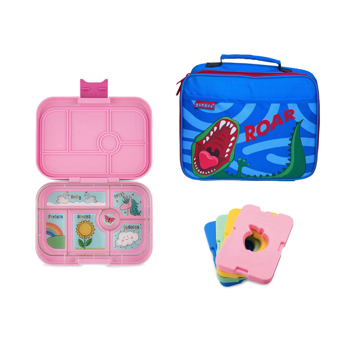 Yumbox Original Bundle - Bento Lunch Box, Bag, Ice Pack