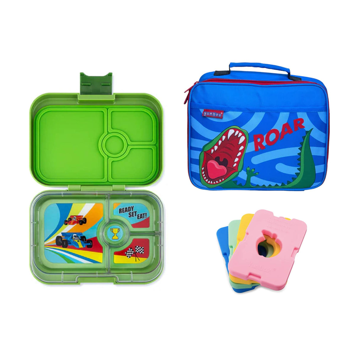 Yumbox Panino Bundle - Bento Lunch Box, Bag, Ice Pack