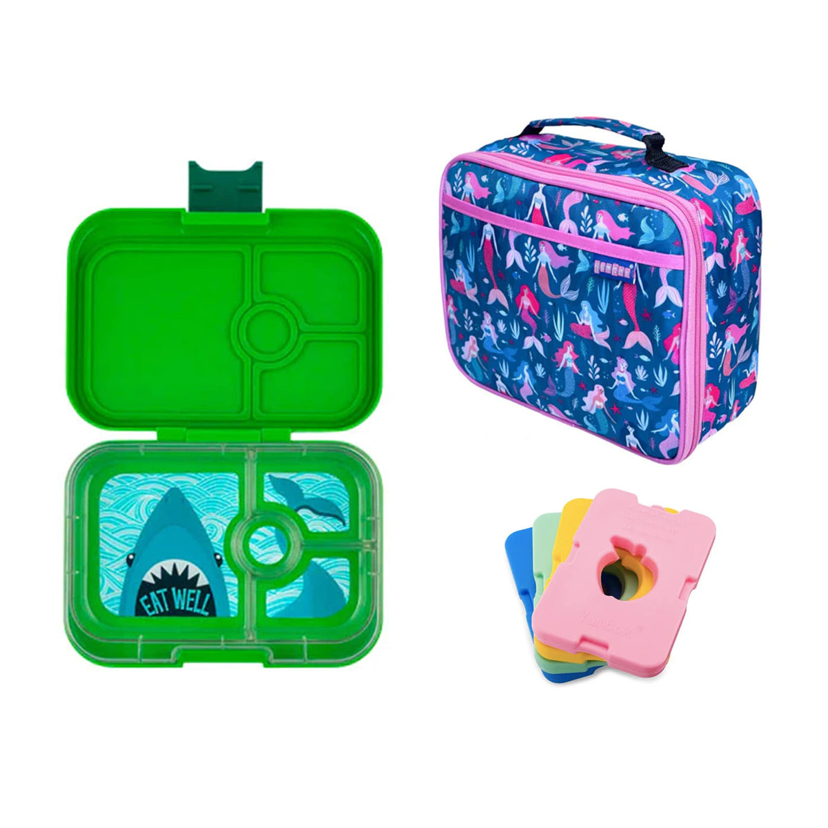 Yumbox Panino Bundle - Bento Lunch Box, Bag, Ice Pack