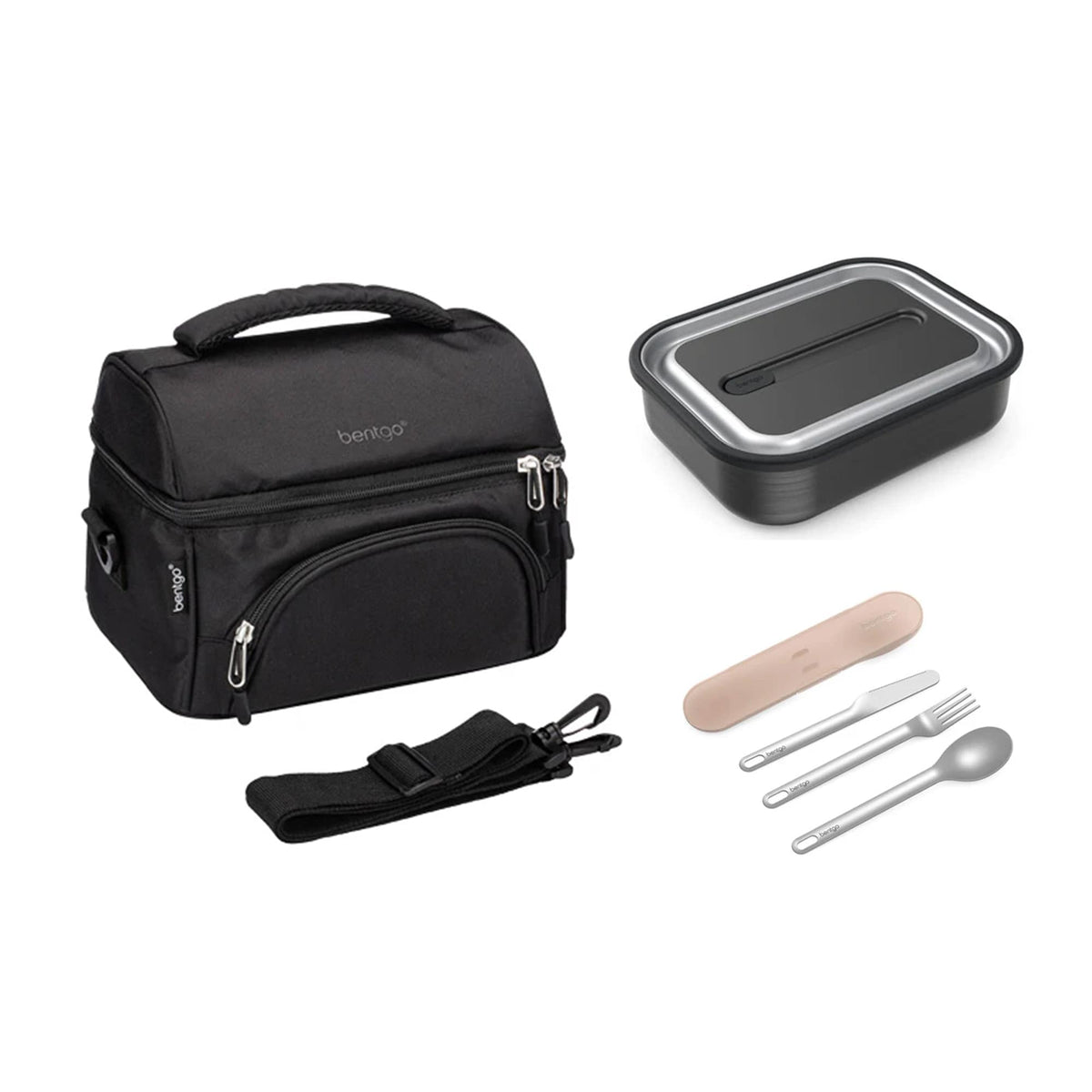 Bentgo Stainless Steel Bundle - Lunch Box, Bag &amp; Cutlery