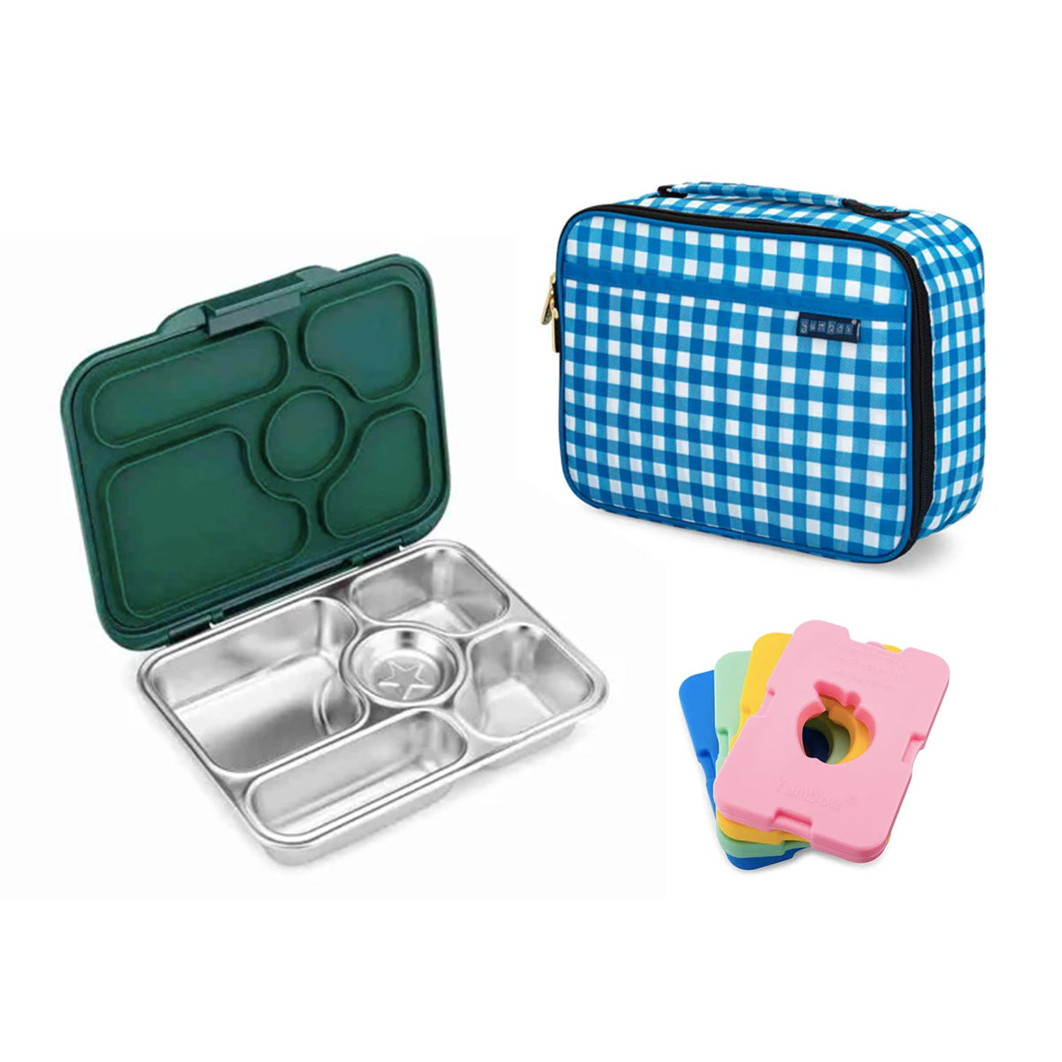 Yumbox Presto Bundle - Bento Lunch Box, Bag, Ice Pack