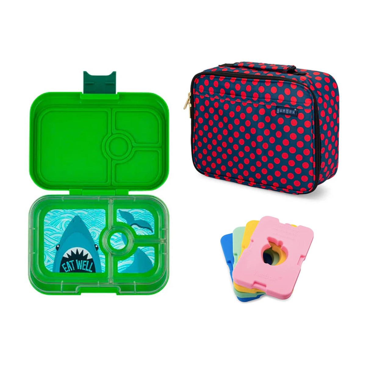 Yumbox Panino Bundle - Bento Lunch Box, Bag, Ice Pack