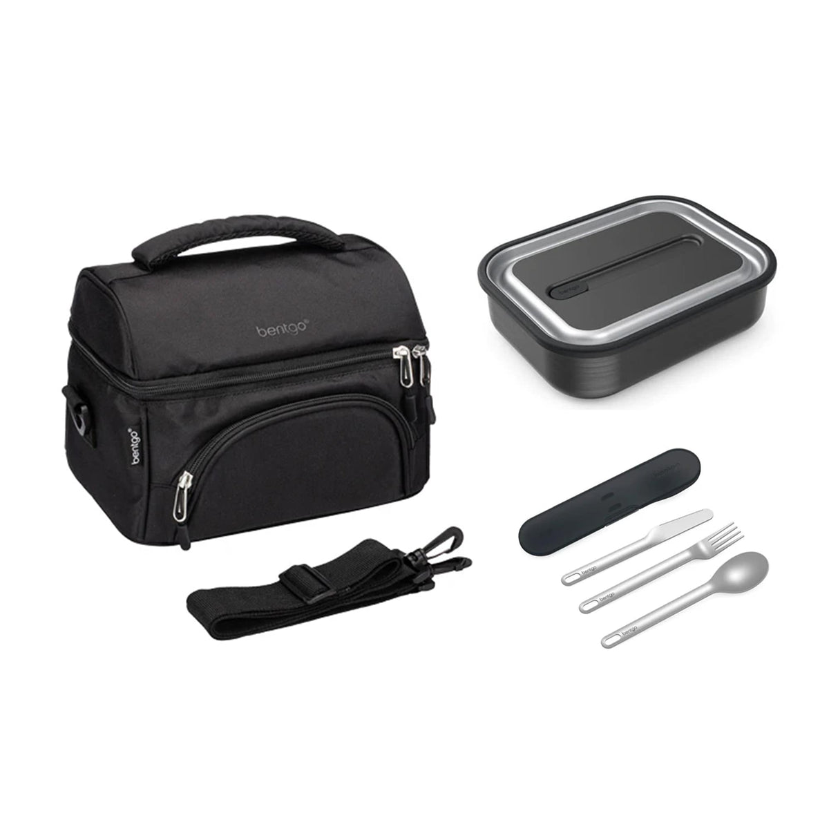 Bentgo Stainless Steel Bundle - Lunch Box, Bag &amp; Cutlery