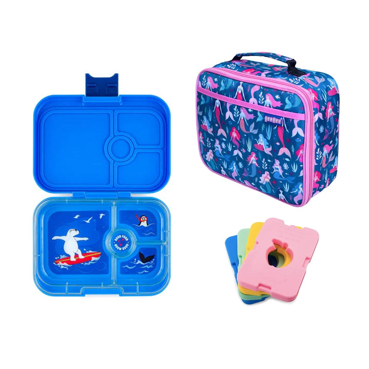 Yumbox Panino Bundle - Bento Lunch Box, Bag, Ice Pack