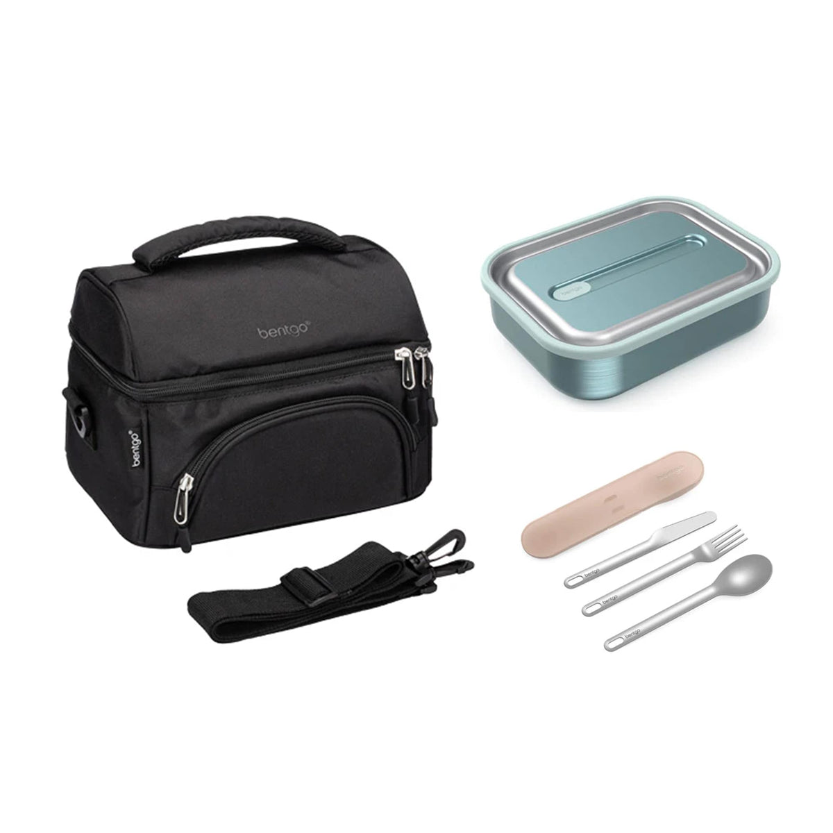 Bentgo Stainless Steel Bundle - Lunch Box, Bag &amp; Cutlery