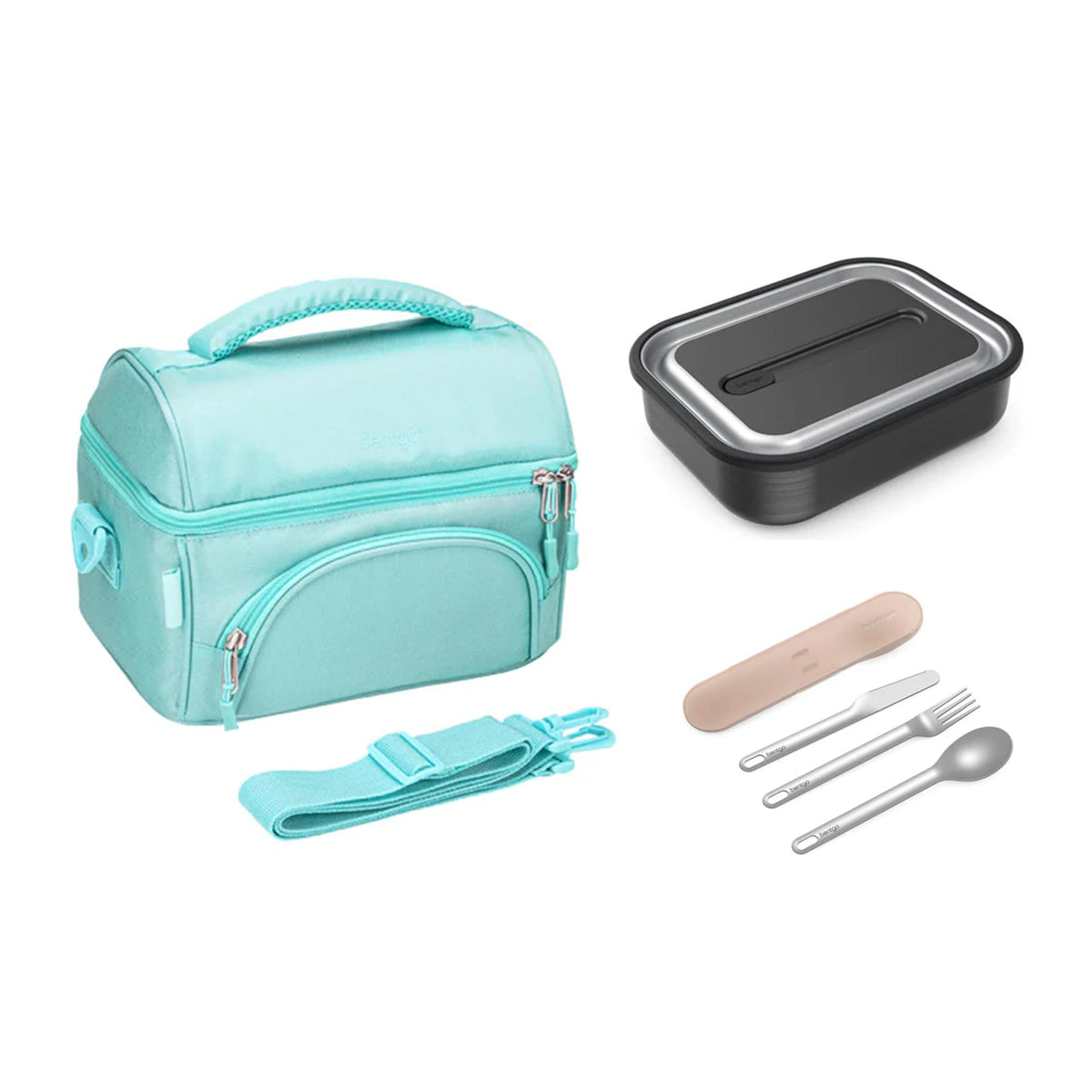 Bentgo Stainless Steel Bundle - Lunch Box, Bag &amp; Cutlery