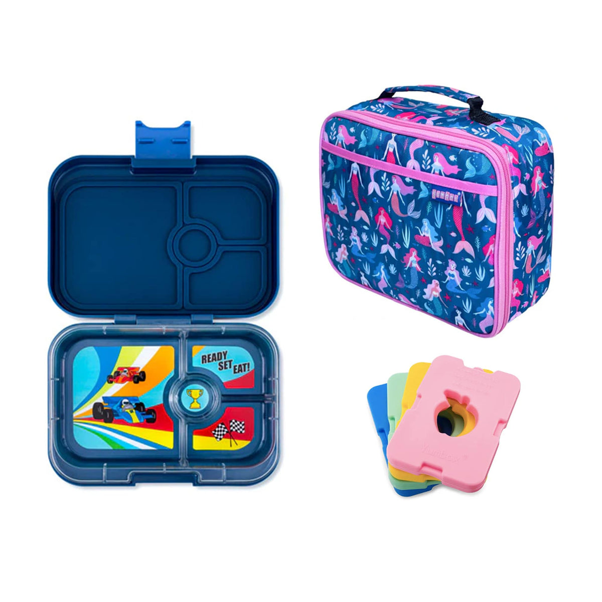 Yumbox Panino Bundle - Bento Lunch Box, Bag, Ice Pack