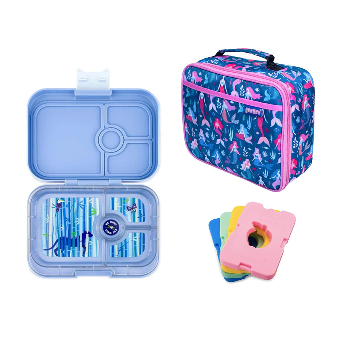 Yumbox Panino Bundle - Bento Lunch Box, Bag, Ice Pack