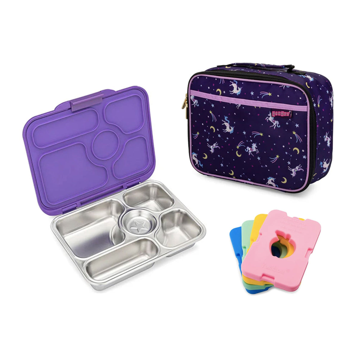 Yumbox Presto Bundle - Bento Lunch Box, Bag, Ice Pack