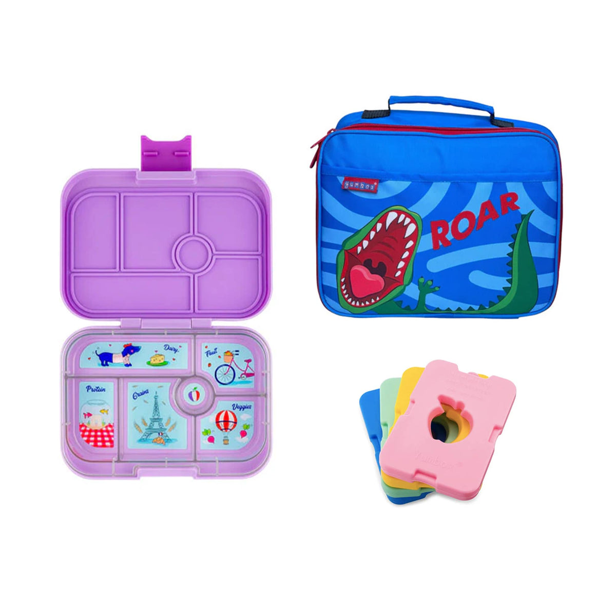 Yumbox Original Bundle - Bento Lunch Box, Bag, Ice Pack