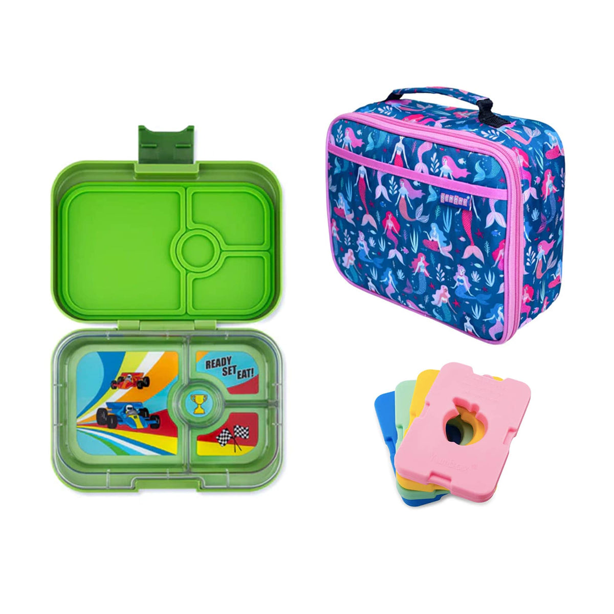 Yumbox Panino Bundle - Bento Lunch Box, Bag, Ice Pack