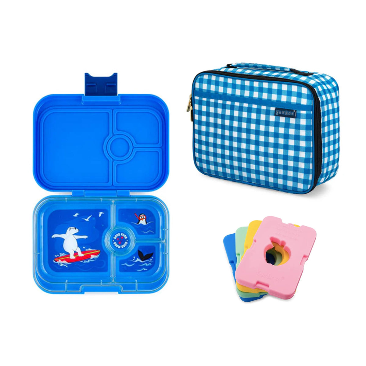 Yumbox Panino Bundle - Bento Lunch Box, Bag, Ice Pack