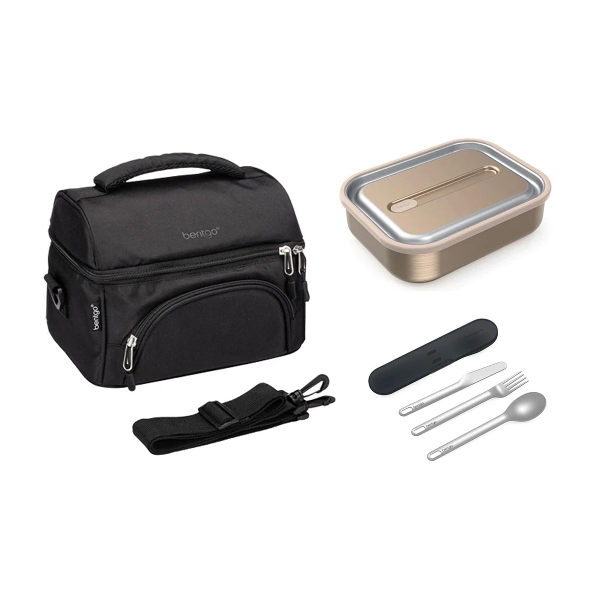 Bentgo Stainless Steel Bundle - Lunch Box, Bag &amp; Cutlery