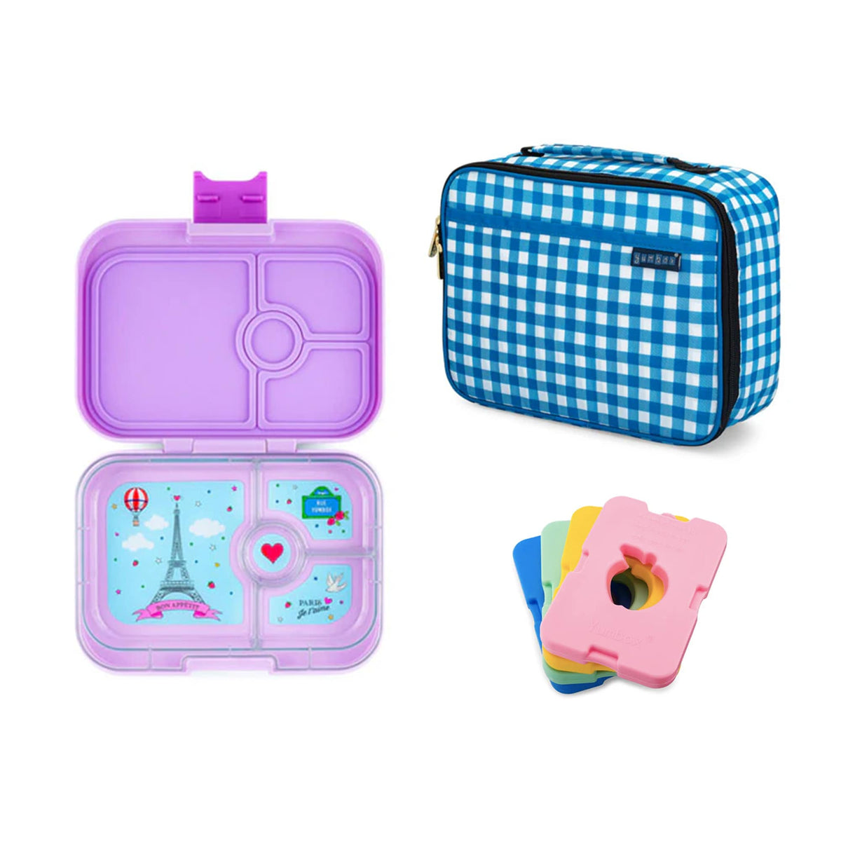 Yumbox Panino Bundle - Bento Lunch Box, Bag, Ice Pack