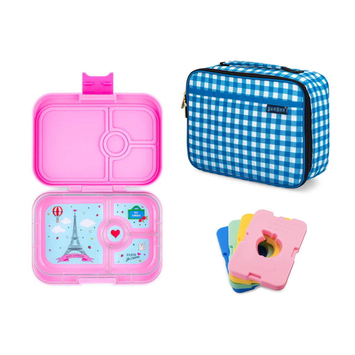 Yumbox Panino Bundle - Bento Lunch Box, Bag, Ice Pack