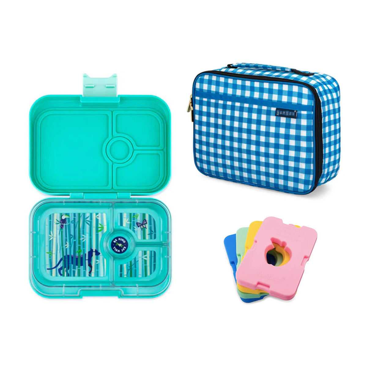 Yumbox Panino Bundle - Bento Lunch Box, Bag, Ice Pack