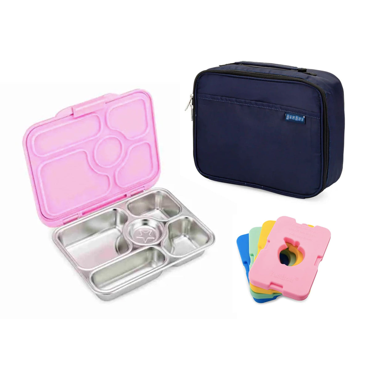 Yumbox Presto Bundle - Bento Lunch Box, Bag, Ice Pack