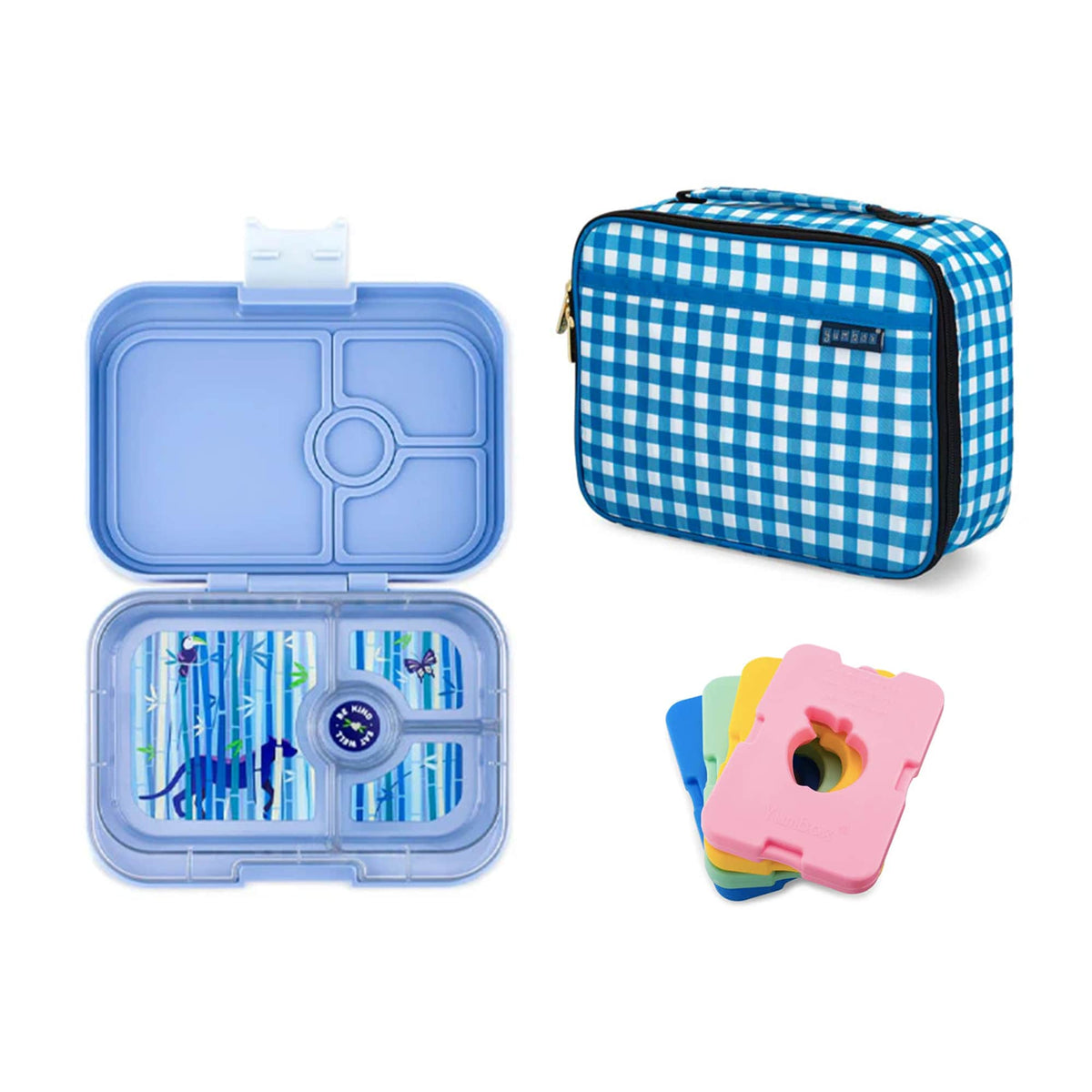 Yumbox Panino Bundle - Bento Lunch Box, Bag, Ice Pack