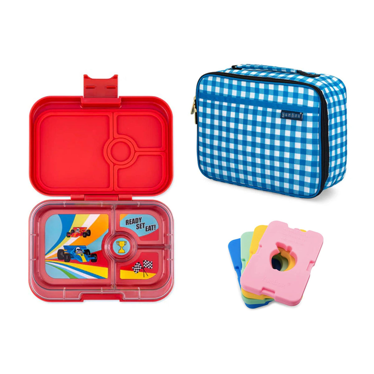 Yumbox Panino Bundle - Bento Lunch Box, Bag, Ice Pack