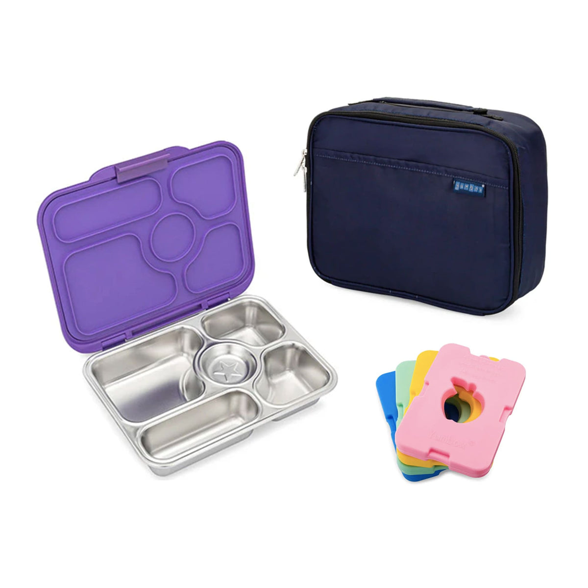 Yumbox Presto Bundle - Bento Lunch Box, Bag, Ice Pack