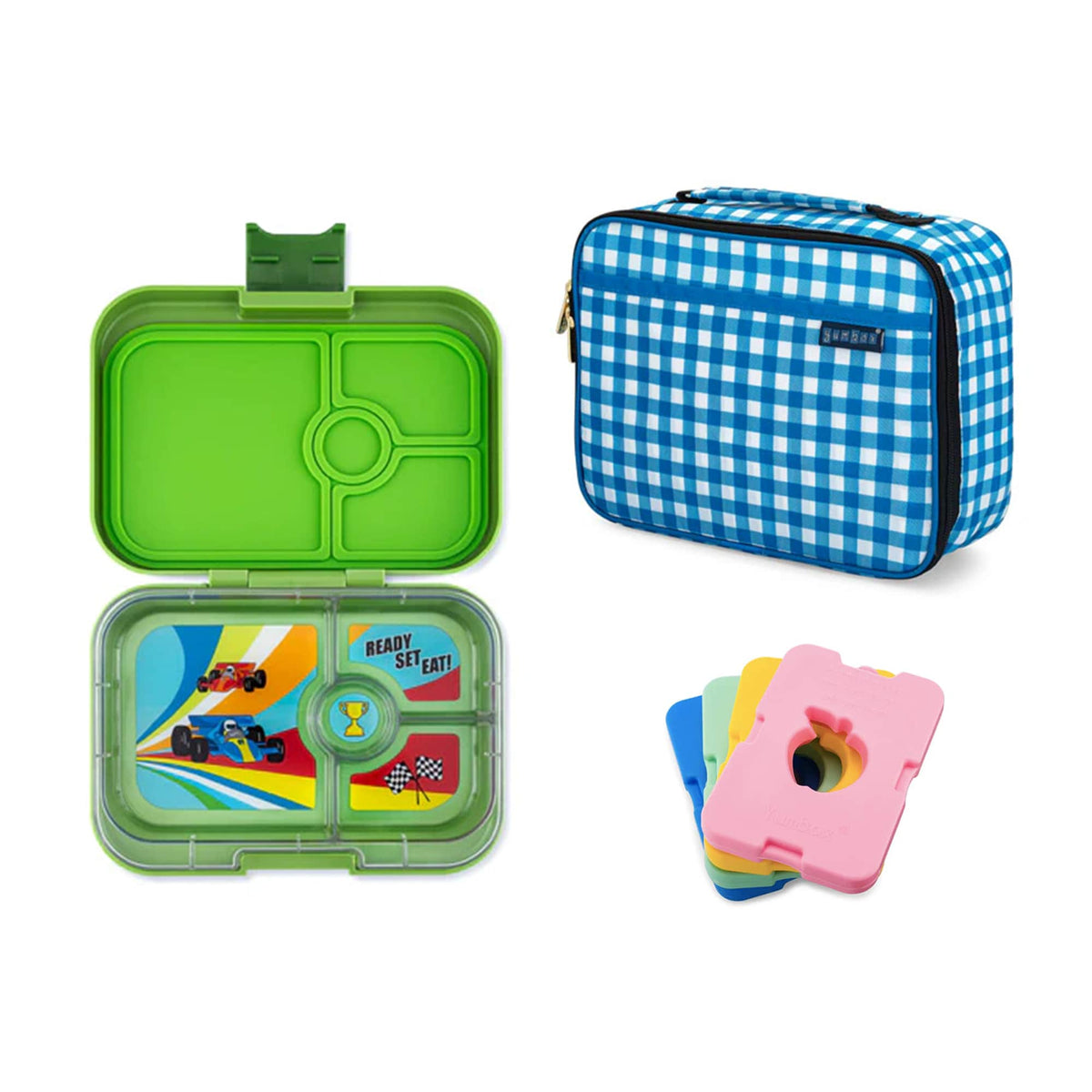 Yumbox Panino Bundle - Bento Lunch Box, Bag, Ice Pack