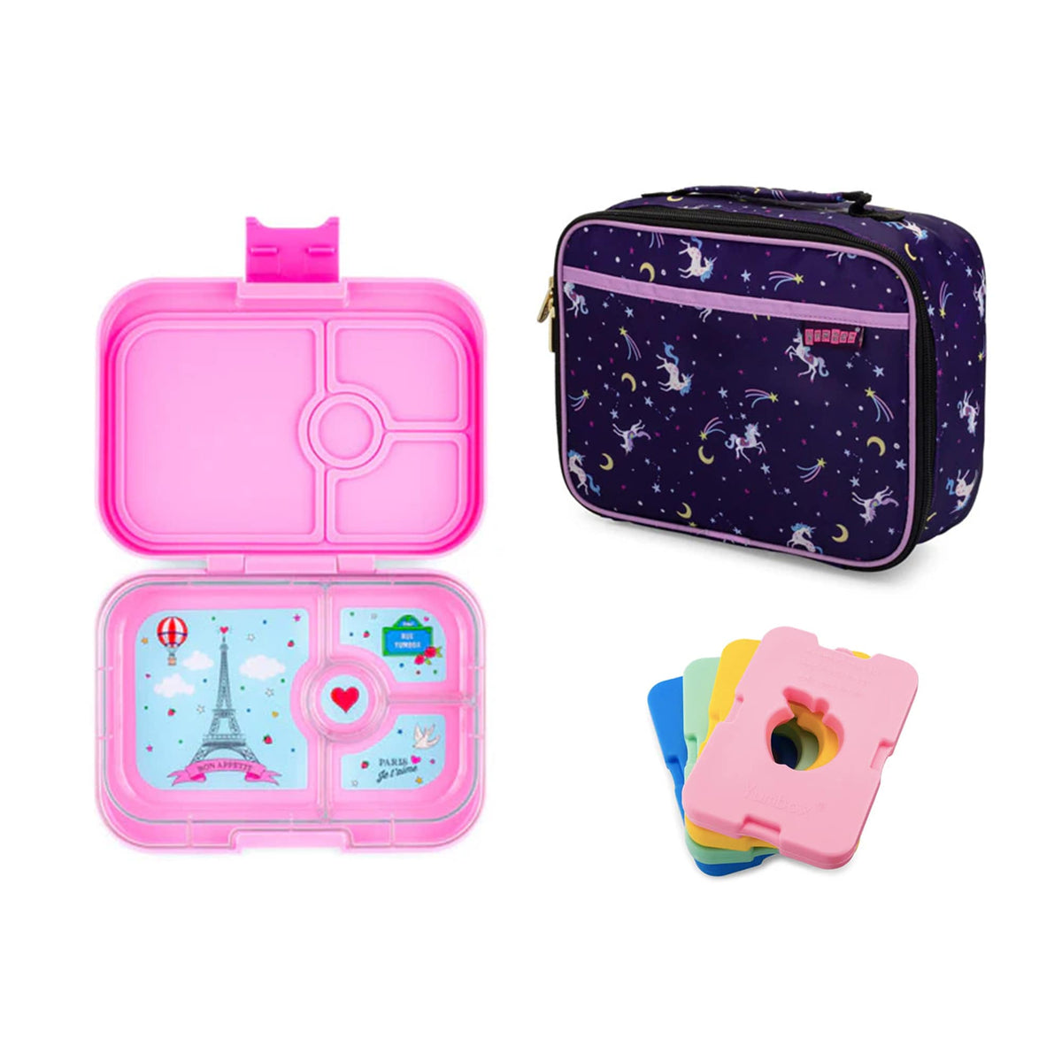 Yumbox Panino Bundle - Bento Lunch Box, Bag, Ice Pack