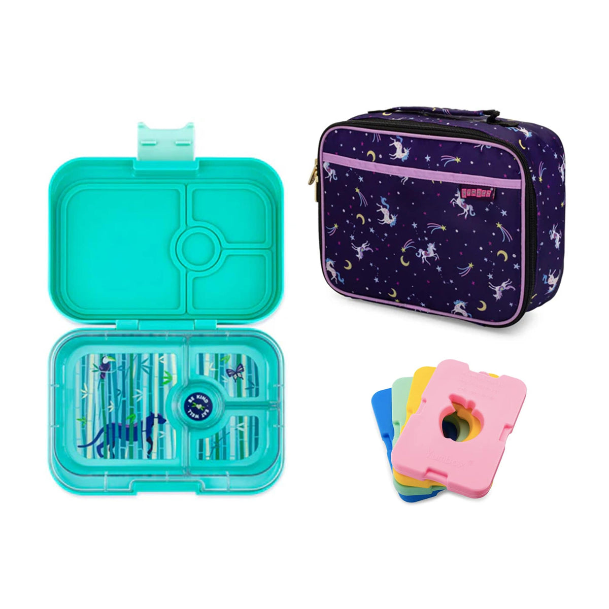 Yumbox Panino Bundle - Bento Lunch Box, Bag, Ice Pack