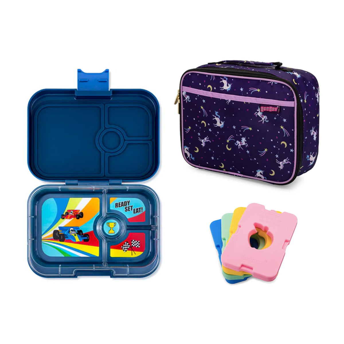 Yumbox Panino Bundle - Bento Lunch Box, Bag, Ice Pack