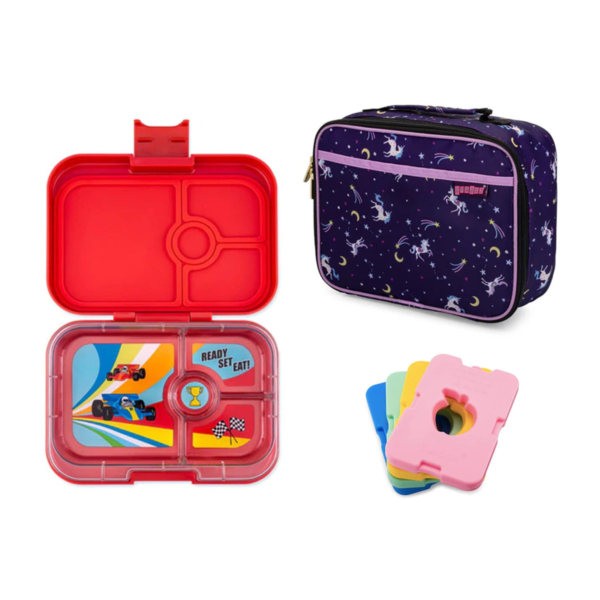 Yumbox Panino Bundle - Bento Lunch Box, Bag, Ice Pack