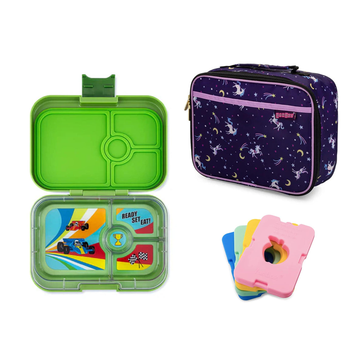 Yumbox Panino Bundle - Bento Lunch Box, Bag, Ice Pack