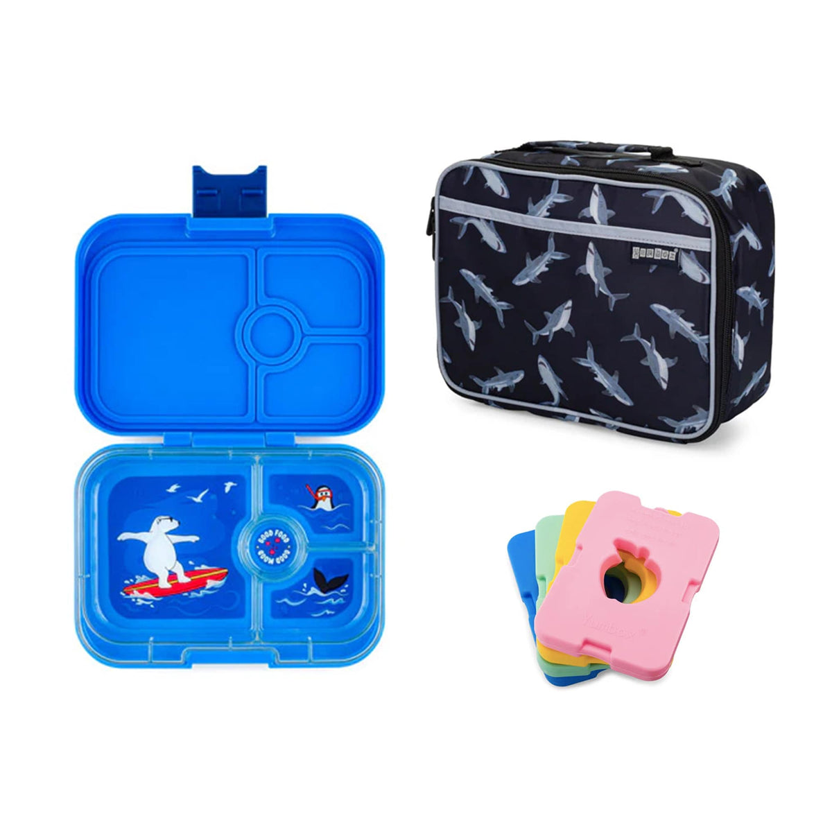 Yumbox Panino Bundle - Bento Lunch Box, Bag, Ice Pack