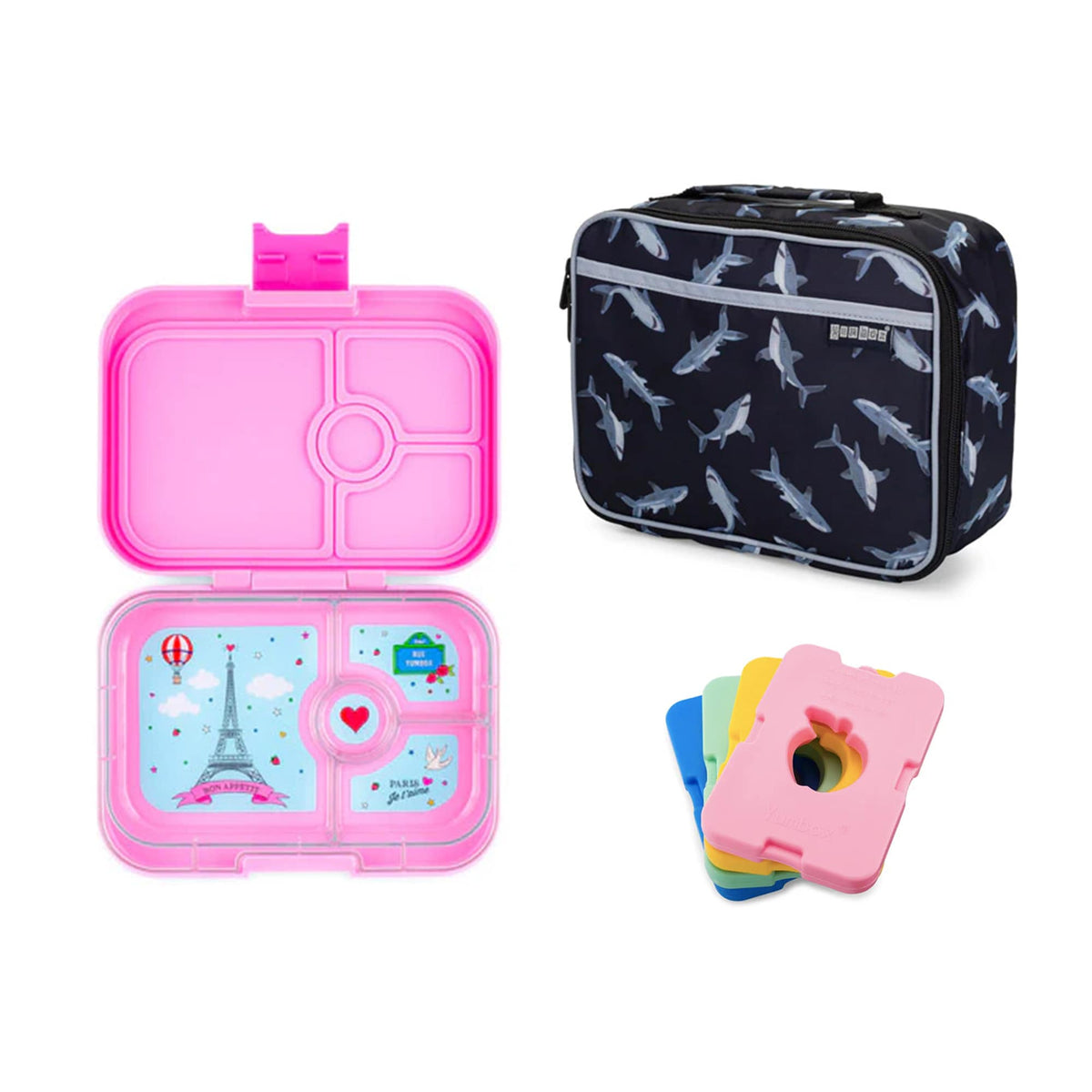 Yumbox Panino Bundle - Bento Lunch Box, Bag, Ice Pack