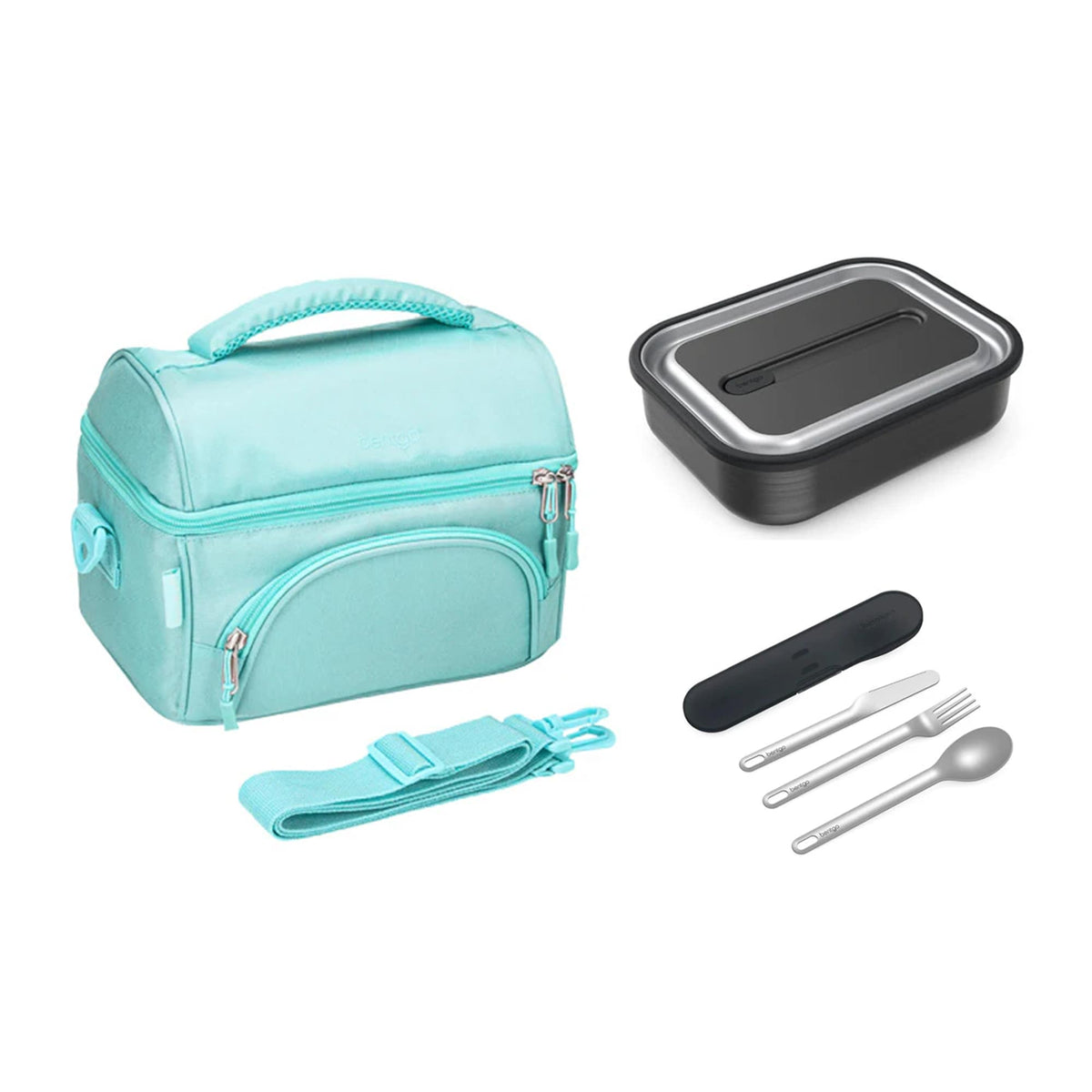 Bentgo Stainless Steel Bundle - Lunch Box, Bag &amp; Cutlery