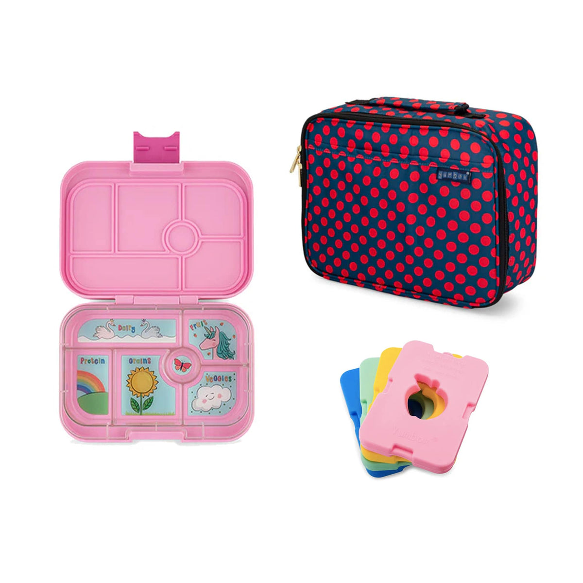 Yumbox Original Bundle - Bento Lunch Box, Bag, Ice Pack