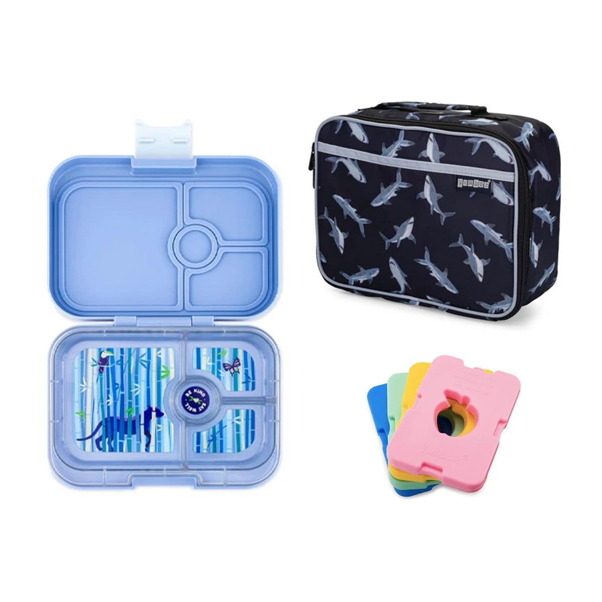 Yumbox Panino Bundle - Bento Lunch Box, Bag, Ice Pack