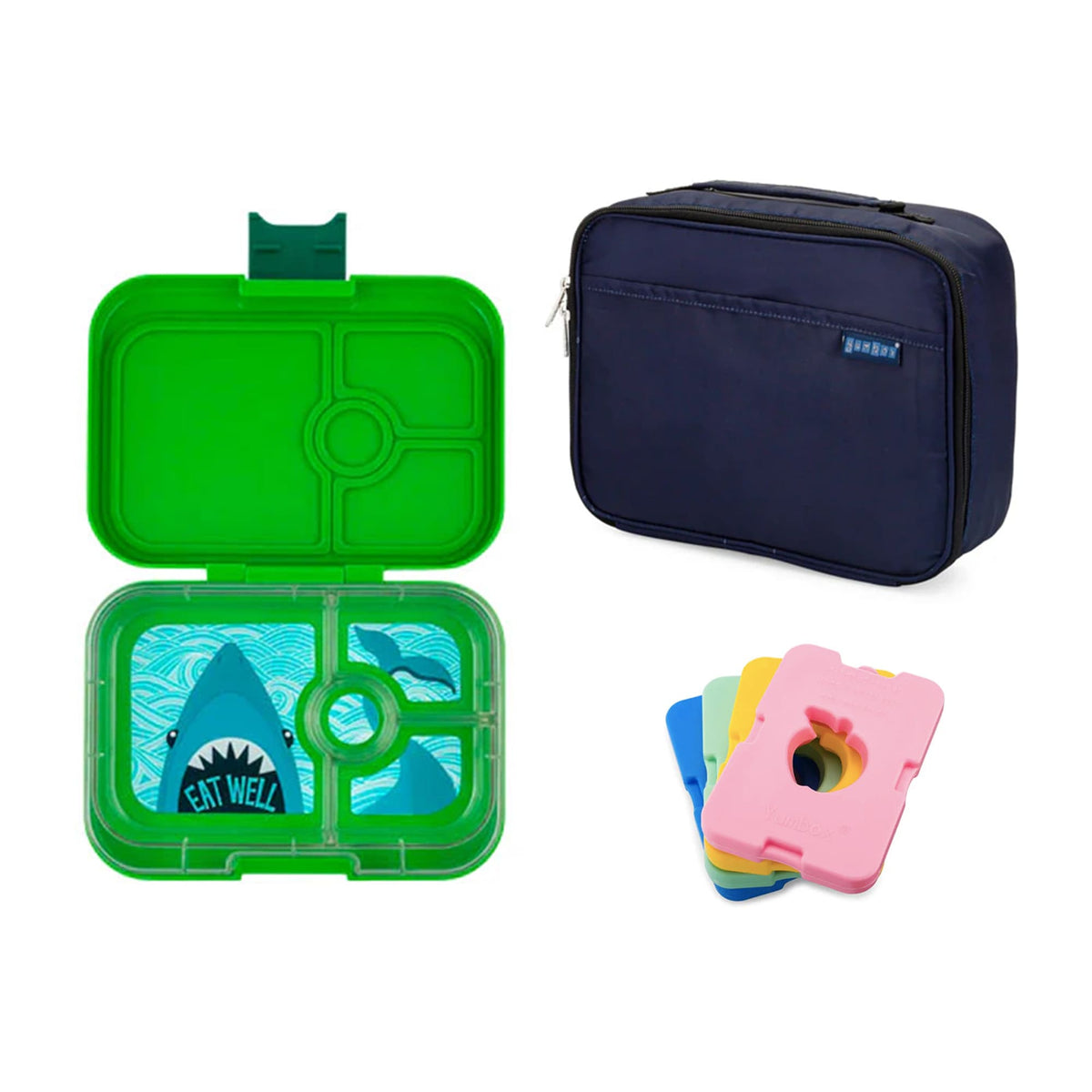 Yumbox Panino Bundle - Bento Lunch Box, Bag, Ice Pack