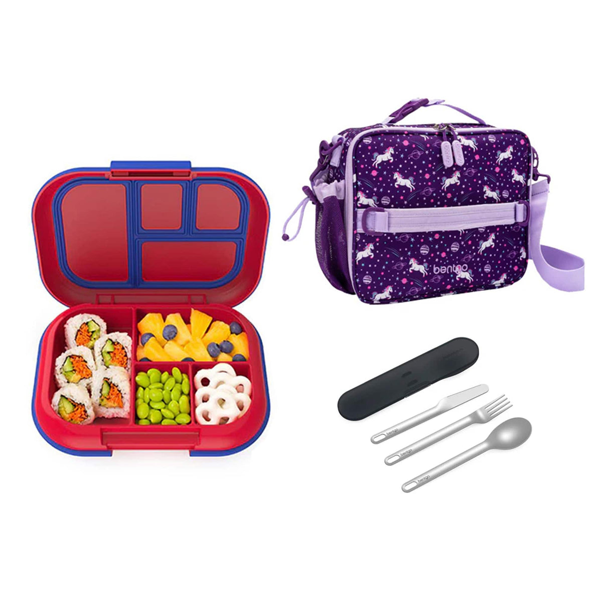 Bentgo Kids Chill Bundle - Bento Lunch Box, Bag &amp; Cutlery