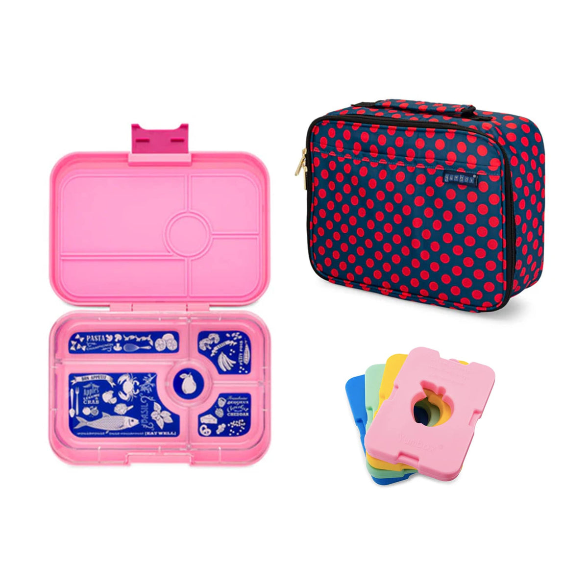 Yumbox Tapas Bundle - Bento Lunch Box, Bag, Ice Pack