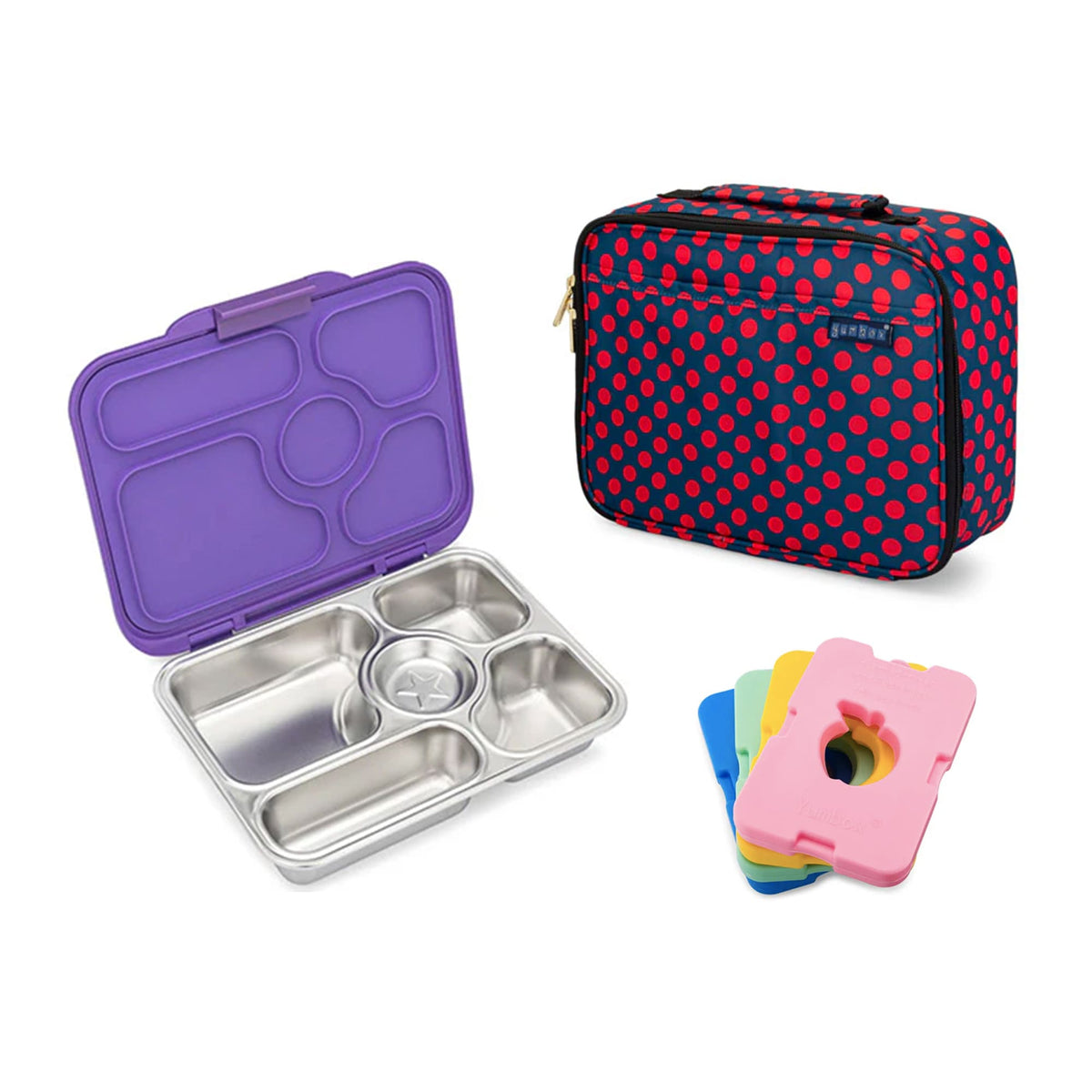 Yumbox Presto Bundle - Bento Lunch Box, Bag, Ice Pack