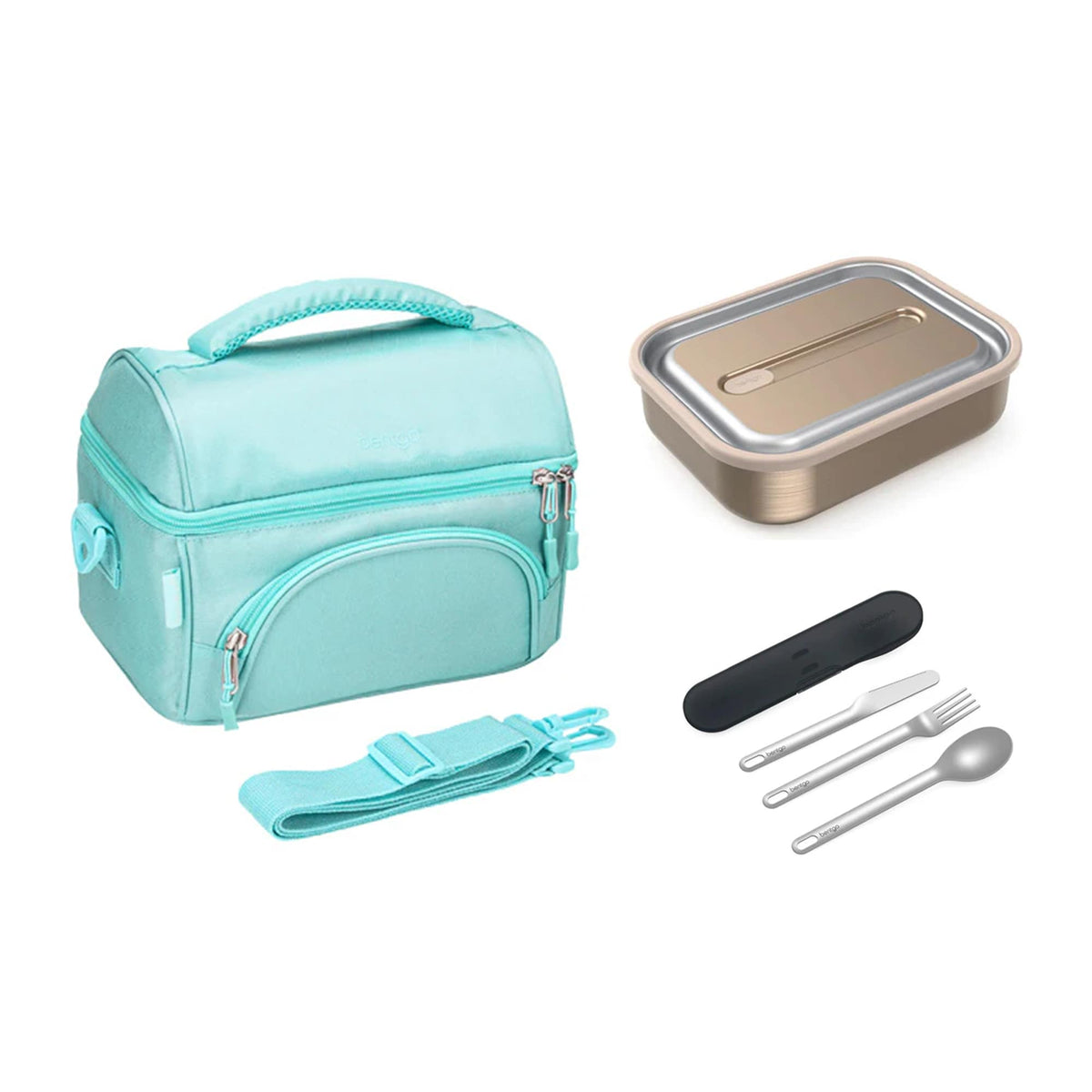 Bentgo Stainless Steel Bundle - Lunch Box, Bag &amp; Cutlery