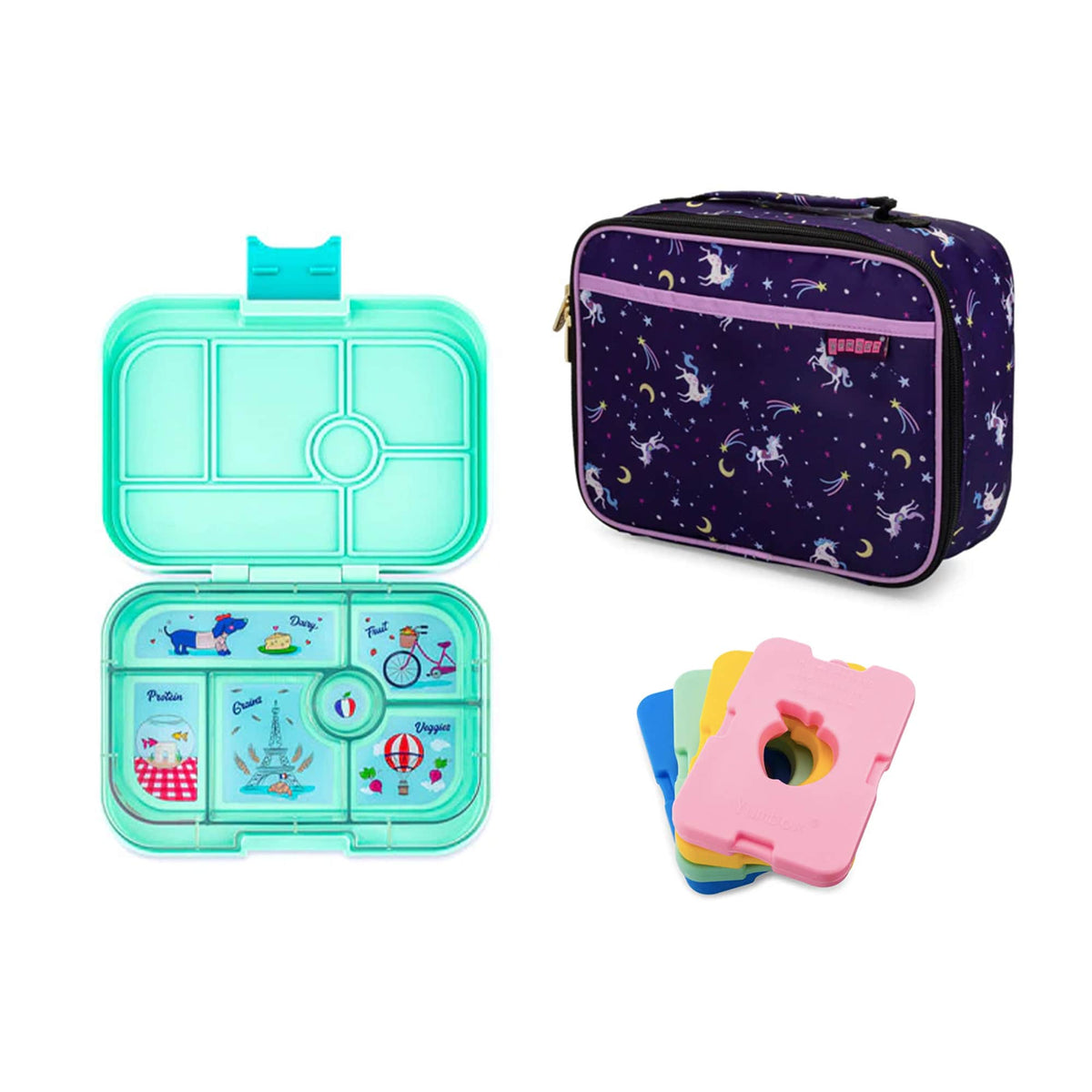 Yumbox Original Bundle - Bento Lunch Box, Bag, Ice Pack