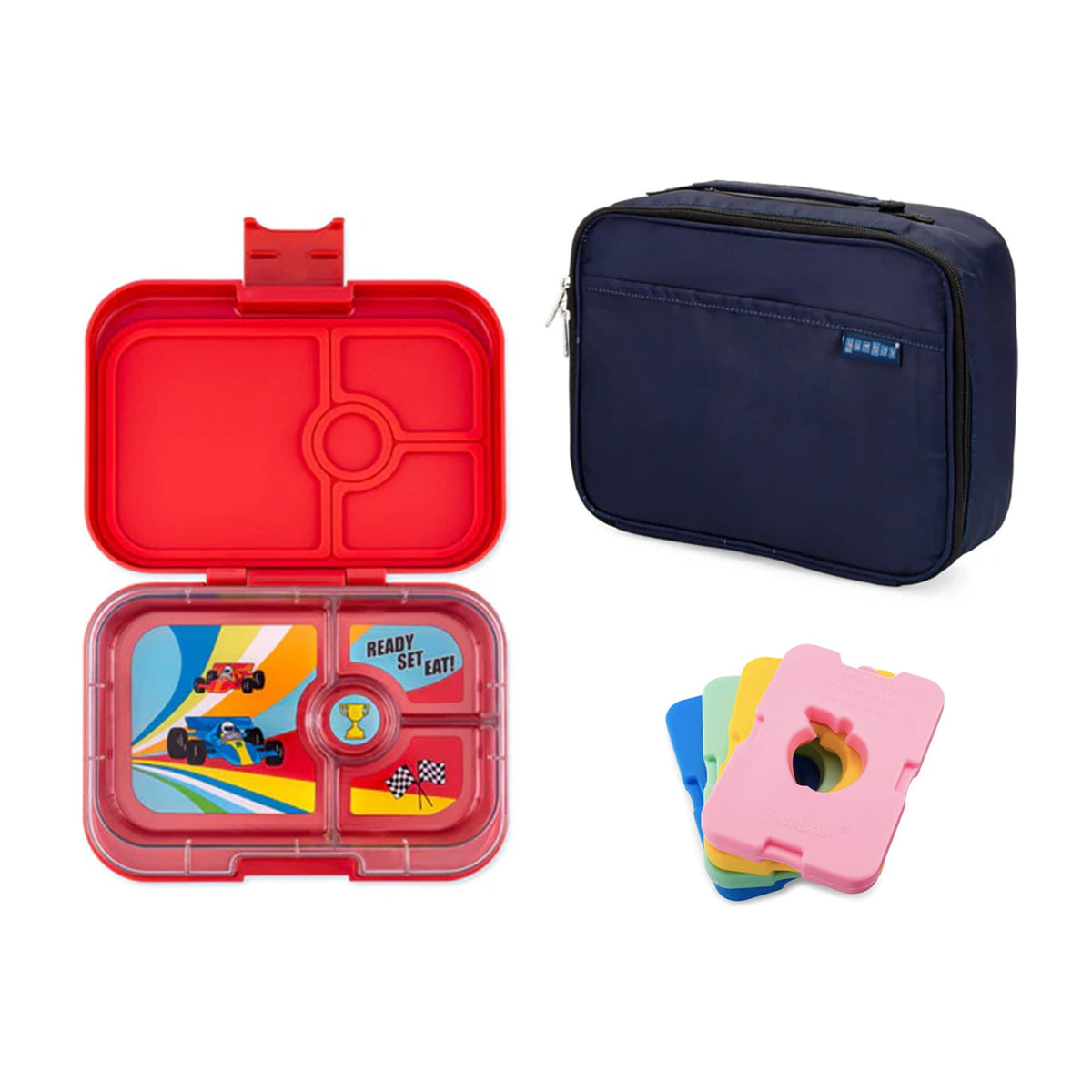 Yumbox Panino Bundle - Bento Lunch Box, Bag, Ice Pack