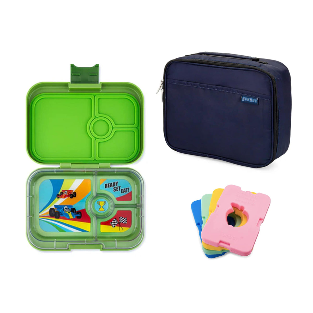 Yumbox Panino Bundle - Bento Lunch Box, Bag, Ice Pack