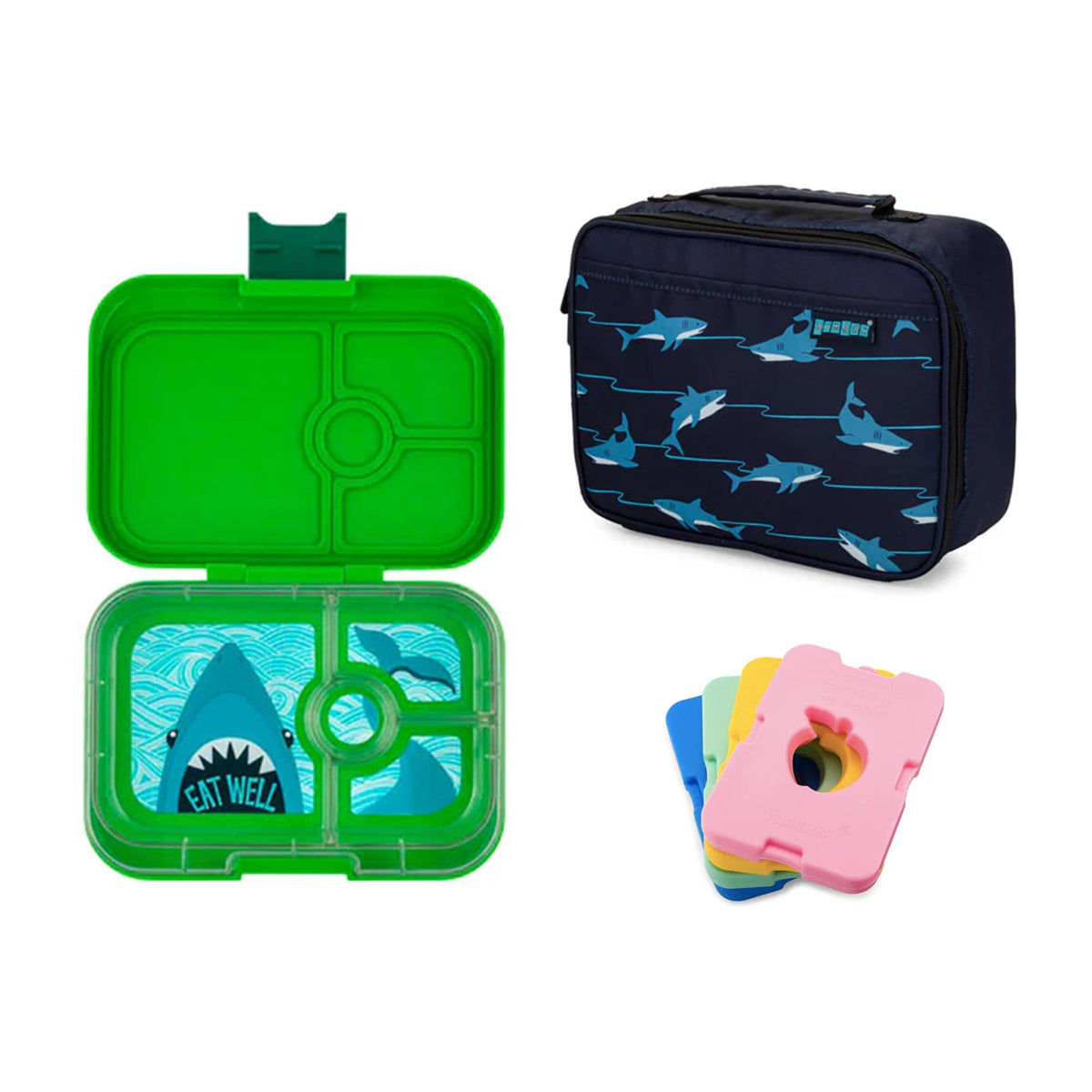 Yumbox Panino Bundle - Bento Lunch Box, Bag, Ice Pack